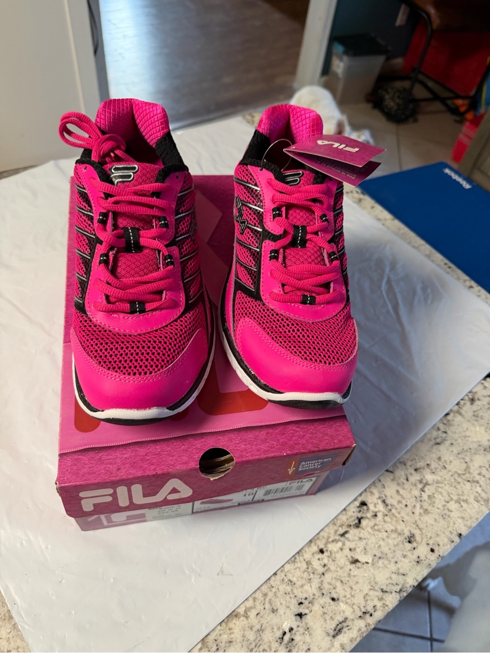 Fila Women’s Hot Pink and Black Athletic Sneakers
